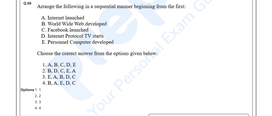 Read the question and choices in the excerpt. Choose A/B/C/D for the first/second/third/fourth option shown.