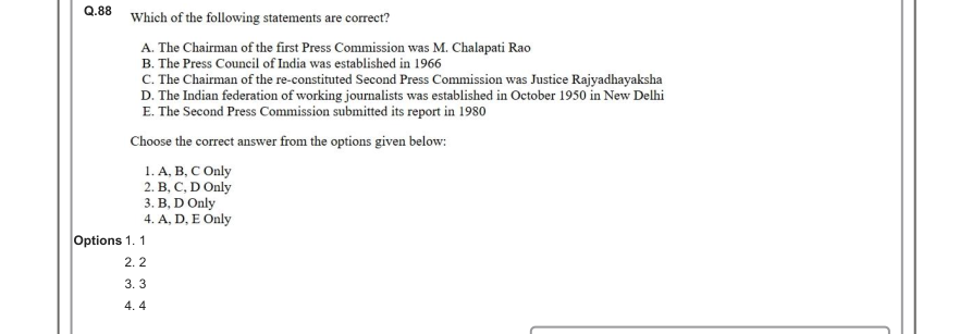 Read the question and choices in the excerpt. Choose A/B/C/D for the first/second/third/fourth option shown.