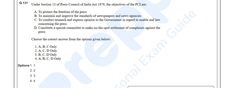 Read the question and choices in the excerpt. Choose A/B/C/D for the first/second/third/fourth option shown.