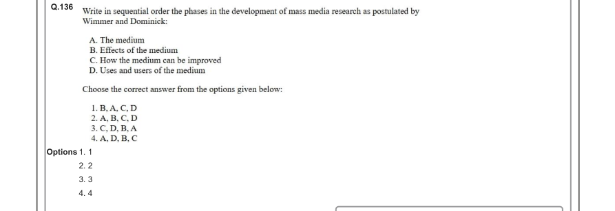 Read the question and choices in the excerpt. Choose A/B/C/D for the first/second/third/fourth option shown.