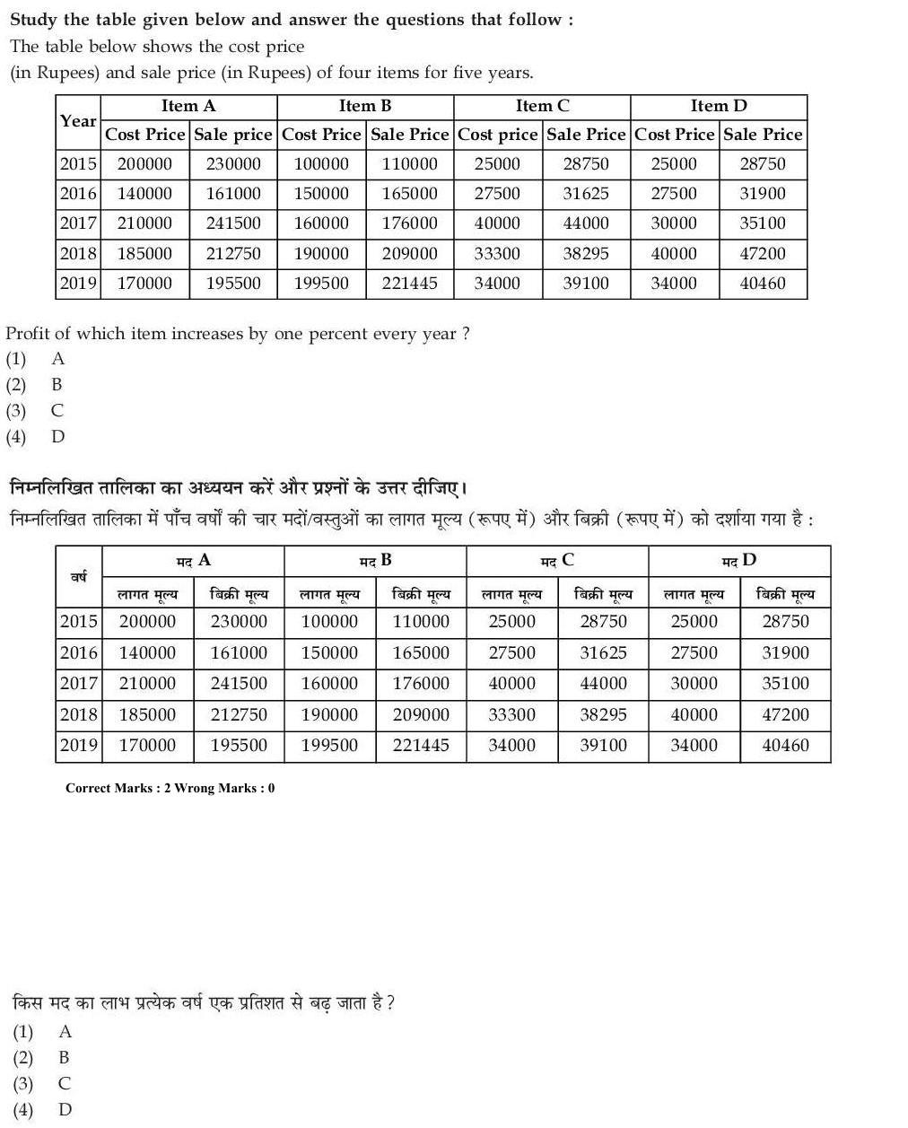 Read the question and choices in the excerpt. Choose A/B/C/D for the first/second/third/fourth option shown.