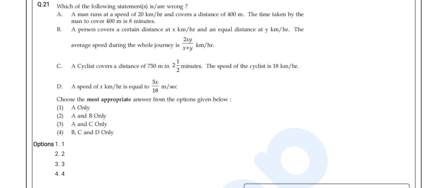 Read the question and choices in the excerpt. Choose A/B/C/D for the first/second/third/fourth option shown.