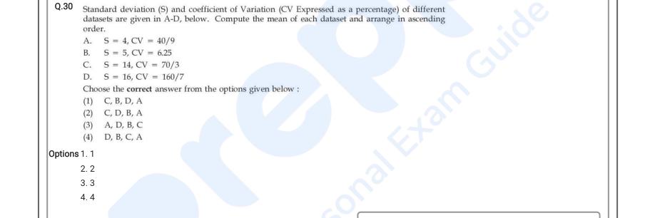 Read the question and choices in the excerpt. Choose A/B/C/D for the first/second/third/fourth option shown.
