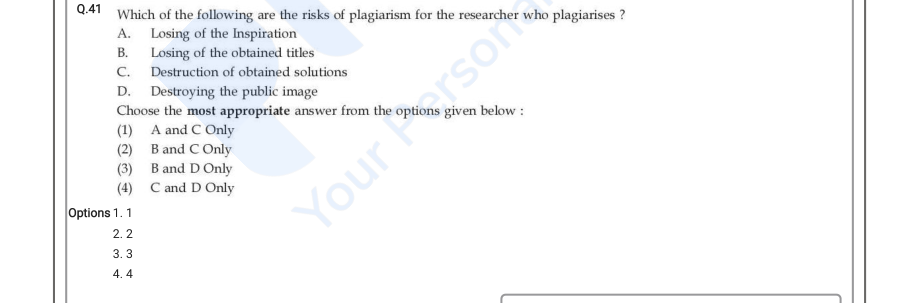 Read the question and choices in the excerpt. Choose A/B/C/D for the first/second/third/fourth option shown.