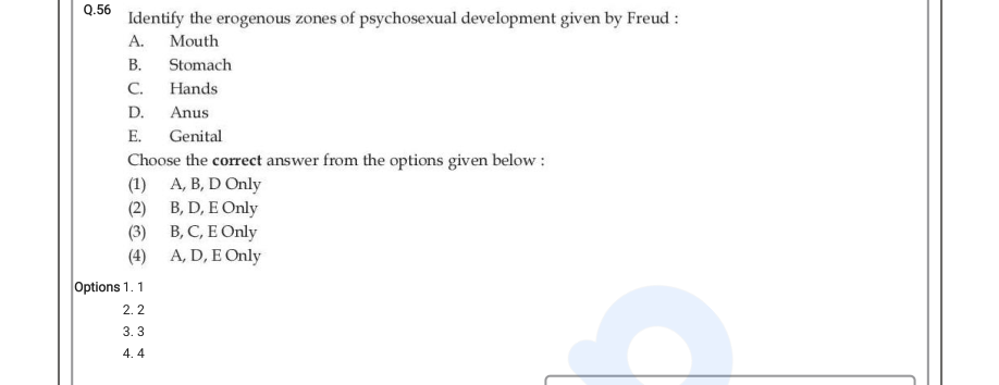 Read the question and choices in the excerpt. Choose A/B/C/D for the first/second/third/fourth option shown.