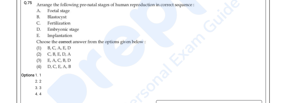 Read the question and choices in the excerpt. Choose A/B/C/D for the first/second/third/fourth option shown.