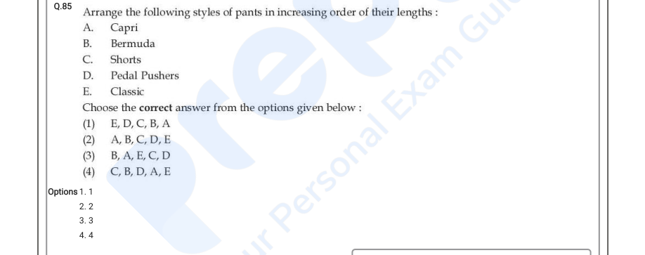 Read the question and choices in the excerpt. Choose A/B/C/D for the first/second/third/fourth option shown.