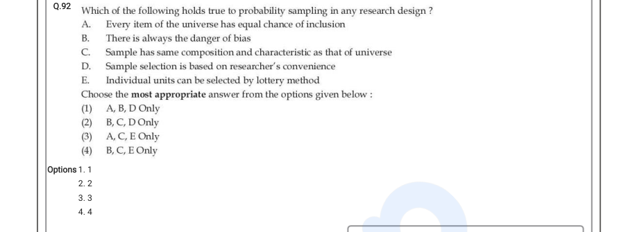 Read the question and choices in the excerpt. Choose A/B/C/D for the first/second/third/fourth option shown.