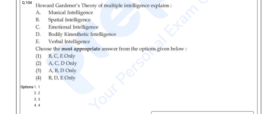 Read the question and choices in the excerpt. Choose A/B/C/D for the first/second/third/fourth option shown.