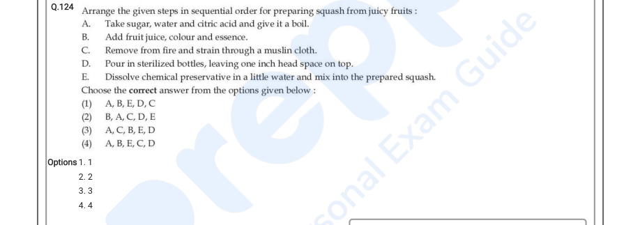 Read the question and choices in the excerpt. Choose A/B/C/D for the first/second/third/fourth option shown.