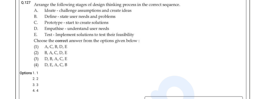 Read the question and choices in the excerpt. Choose A/B/C/D for the first/second/third/fourth option shown.