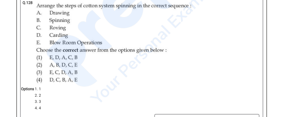 Read the question and choices in the excerpt. Choose A/B/C/D for the first/second/third/fourth option shown.