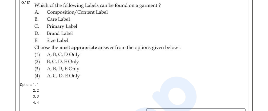 Read the question and choices in the excerpt. Choose A/B/C/D for the first/second/third/fourth option shown.