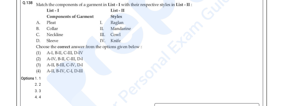 Read the question and choices in the excerpt. Choose A/B/C/D for the first/second/third/fourth option shown.