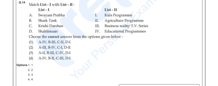 Read the question and choices in the excerpt. Choose A/B/C/D for the first/second/third/fourth option shown.