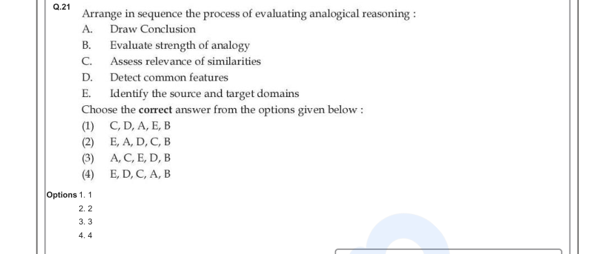 Read the question and choices in the excerpt. Choose A/B/C/D for the first/second/third/fourth option shown.