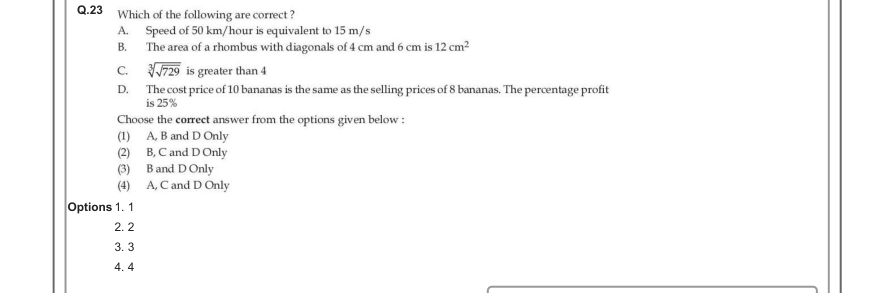 Read the question and choices in the excerpt. Choose A/B/C/D for the first/second/third/fourth option shown.