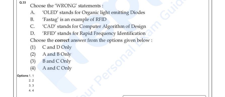 Read the question and choices in the excerpt. Choose A/B/C/D for the first/second/third/fourth option shown.