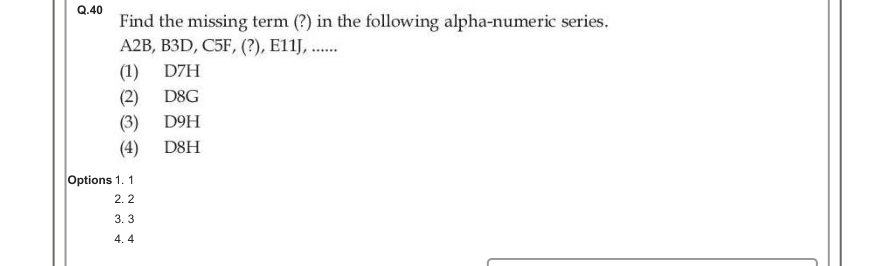 Read the question and choices in the excerpt. Choose A/B/C/D for the first/second/third/fourth option shown.