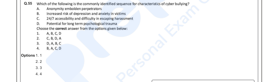 Read the question and choices in the excerpt. Choose A/B/C/D for the first/second/third/fourth option shown.