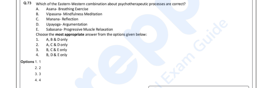 Read the question and choices in the excerpt. Choose A/B/C/D for the first/second/third/fourth option shown.