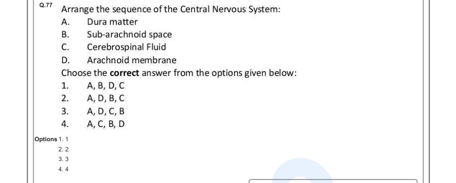 Read the question and choices in the excerpt. Choose A/B/C/D for the first/second/third/fourth option shown.