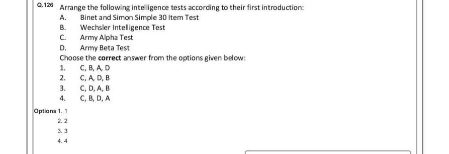 Read the question and choices in the excerpt. Choose A/B/C/D for the first/second/third/fourth option shown.