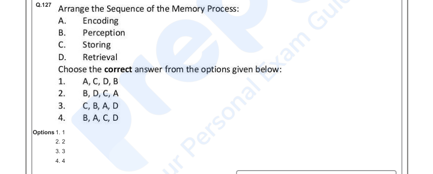 Read the question and choices in the excerpt. Choose A/B/C/D for the first/second/third/fourth option shown.