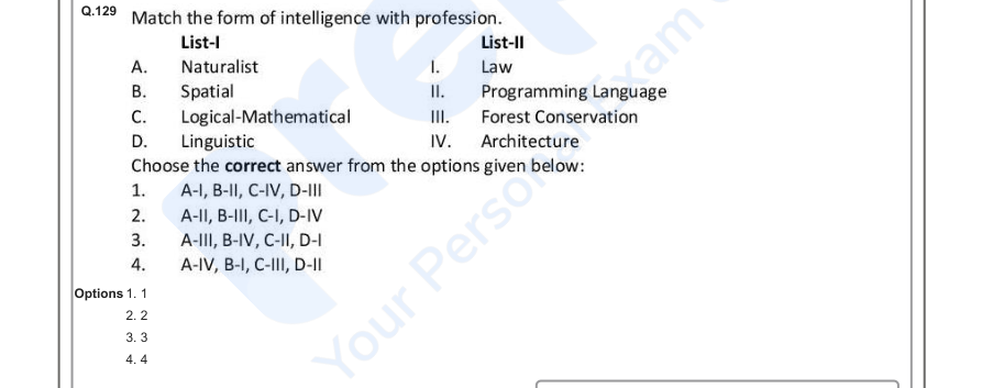 Read the question and choices in the excerpt. Choose A/B/C/D for the first/second/third/fourth option shown.
