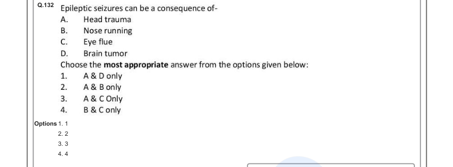 Read the question and choices in the excerpt. Choose A/B/C/D for the first/second/third/fourth option shown.