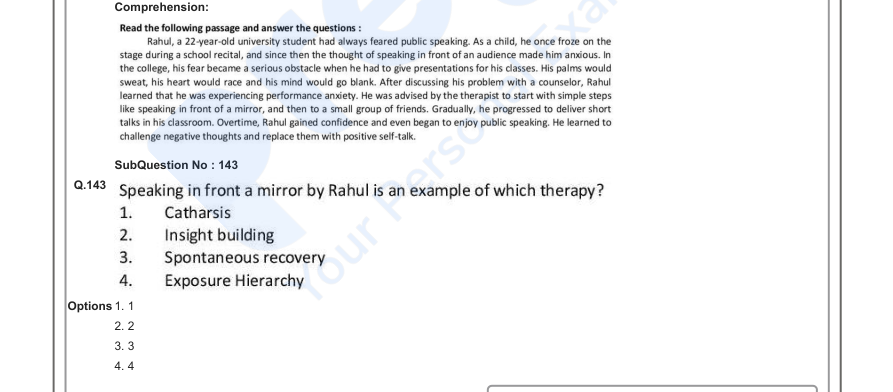 Read the question and choices in the excerpt. Choose A/B/C/D for the first/second/third/fourth option shown.