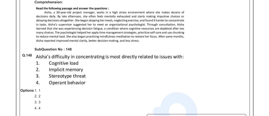 Read the question and choices in the excerpt. Choose A/B/C/D for the first/second/third/fourth option shown.