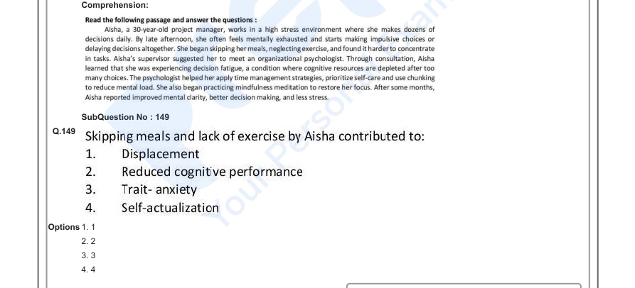 Read the question and choices in the excerpt. Choose A/B/C/D for the first/second/third/fourth option shown.