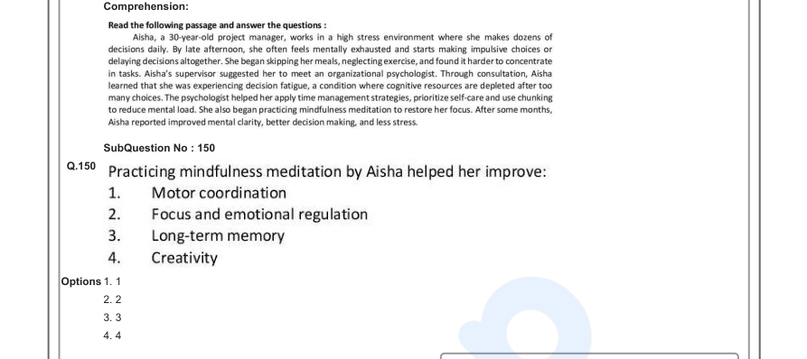 Read the question and choices in the excerpt. Choose A/B/C/D for the first/second/third/fourth option shown.