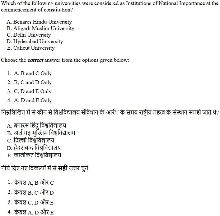 Read the question and choices in the excerpt. Choose A/B/C/D for the first/second/third/fourth option shown.