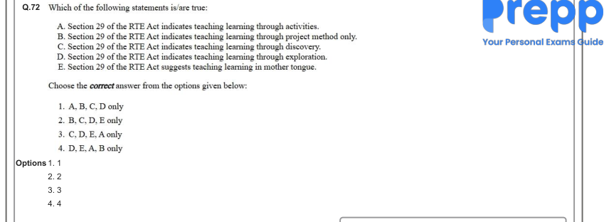 Read the question and choices in the excerpt. Choose A/B/C/D for the first/second/third/fourth option shown.