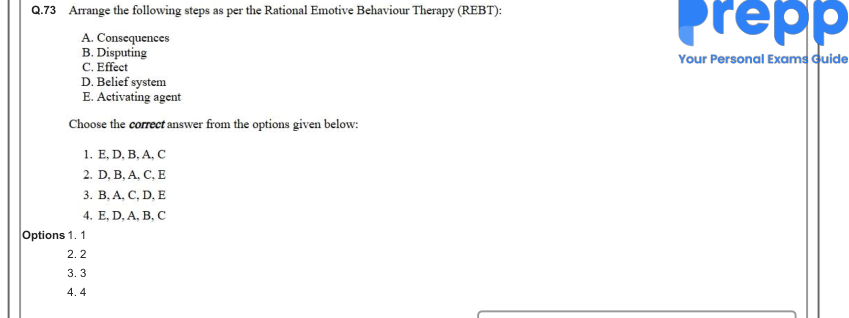 Read the question and choices in the excerpt. Choose A/B/C/D for the first/second/third/fourth option shown.