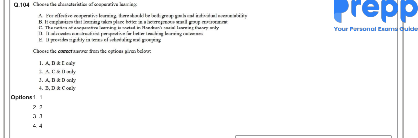 Read the question and choices in the excerpt. Choose A/B/C/D for the first/second/third/fourth option shown.