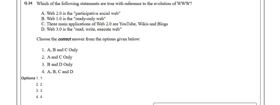 Read the question and choices in the excerpt. Choose A/B/C/D for the first/second/third/fourth option shown.