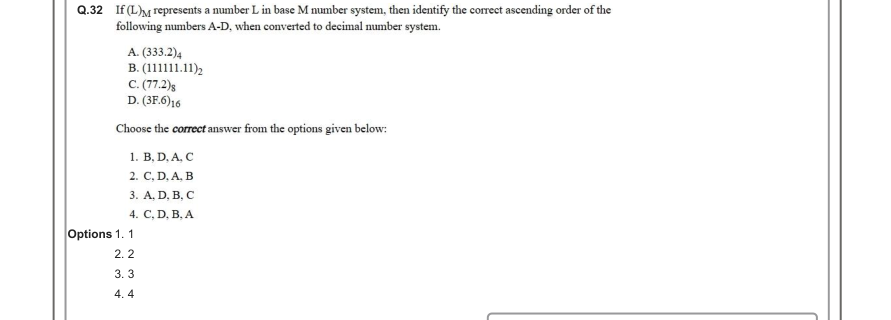 Read the question and choices in the excerpt. Choose A/B/C/D for the first/second/third/fourth option shown.