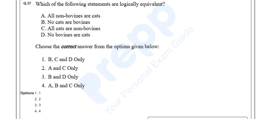 Read the question and choices in the excerpt. Choose A/B/C/D for the first/second/third/fourth option shown.
