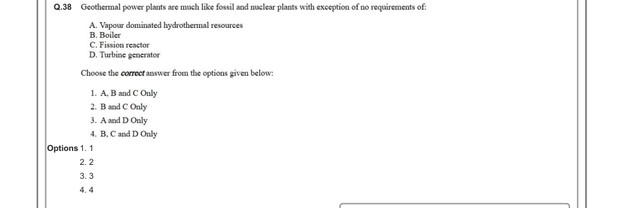 Read the question and choices in the excerpt. Choose A/B/C/D for the first/second/third/fourth option shown.