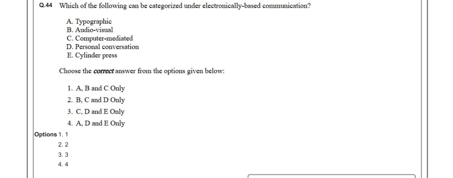Read the question and choices in the excerpt. Choose A/B/C/D for the first/second/third/fourth option shown.
