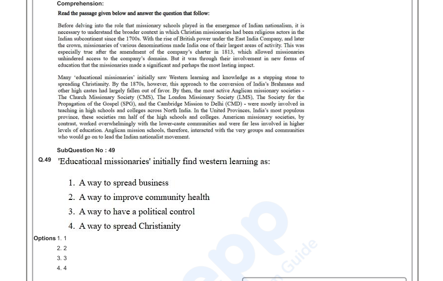 Read the question and choices in the excerpt. Choose A/B/C/D for the first/second/third/fourth option shown.